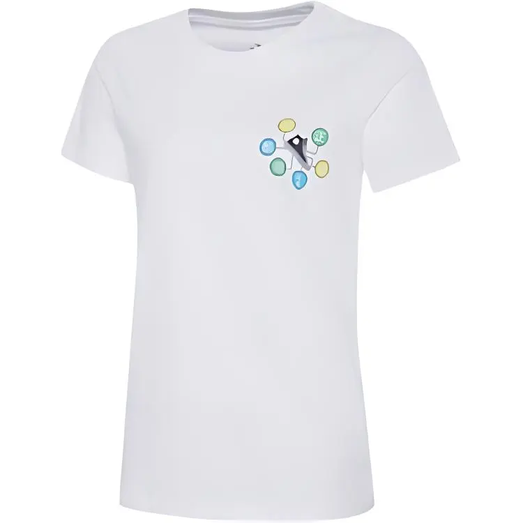 Converse Drop Shoulder Sleeve T Shirt Women's White