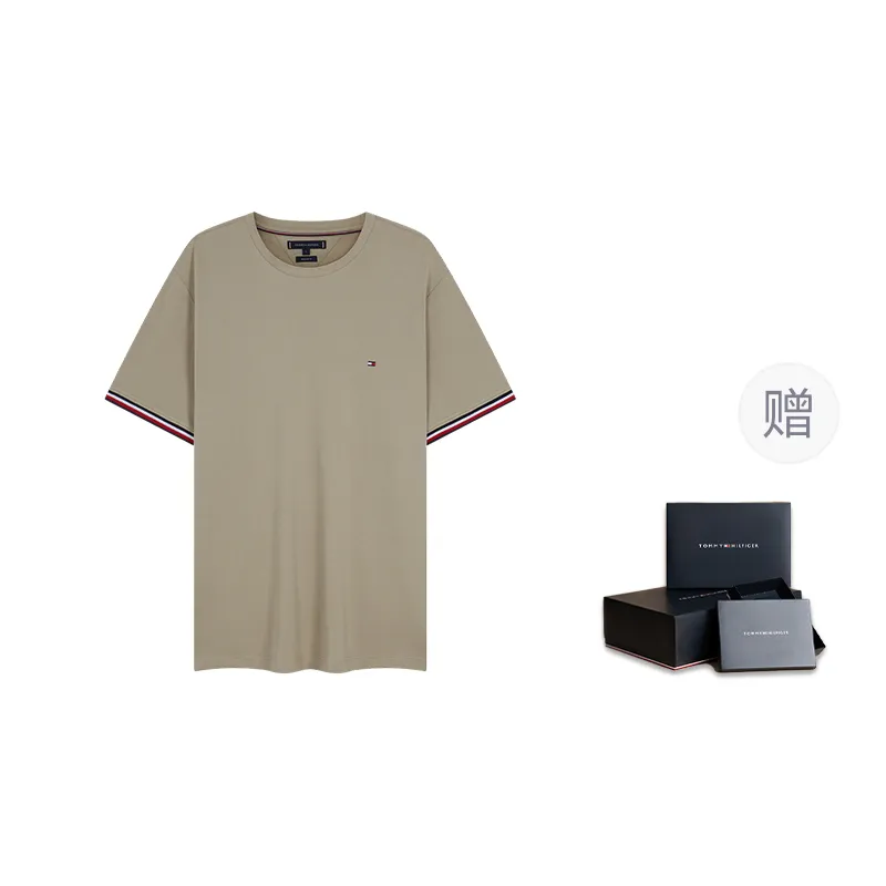 Tommy Hilfiger Tipped cuff Cotton T shirt