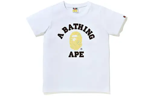 A BATHING APE Sta Pattern College Tee Black/Pink