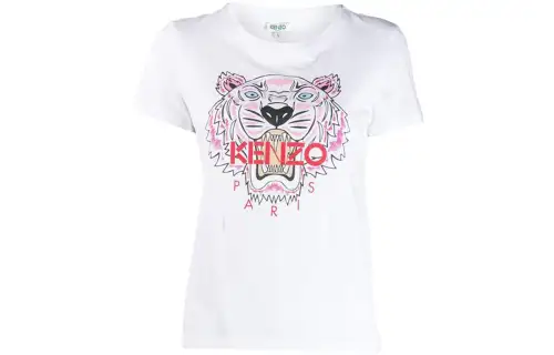 KENZO T Shirts Women's White Crew Neck Moderate Straight Fit
