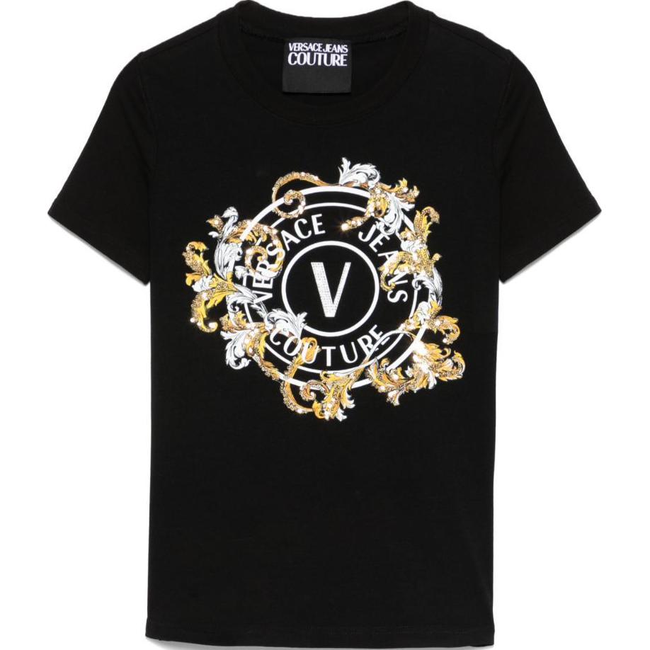 Женская футболка Versace Jeans Couture (черная)
