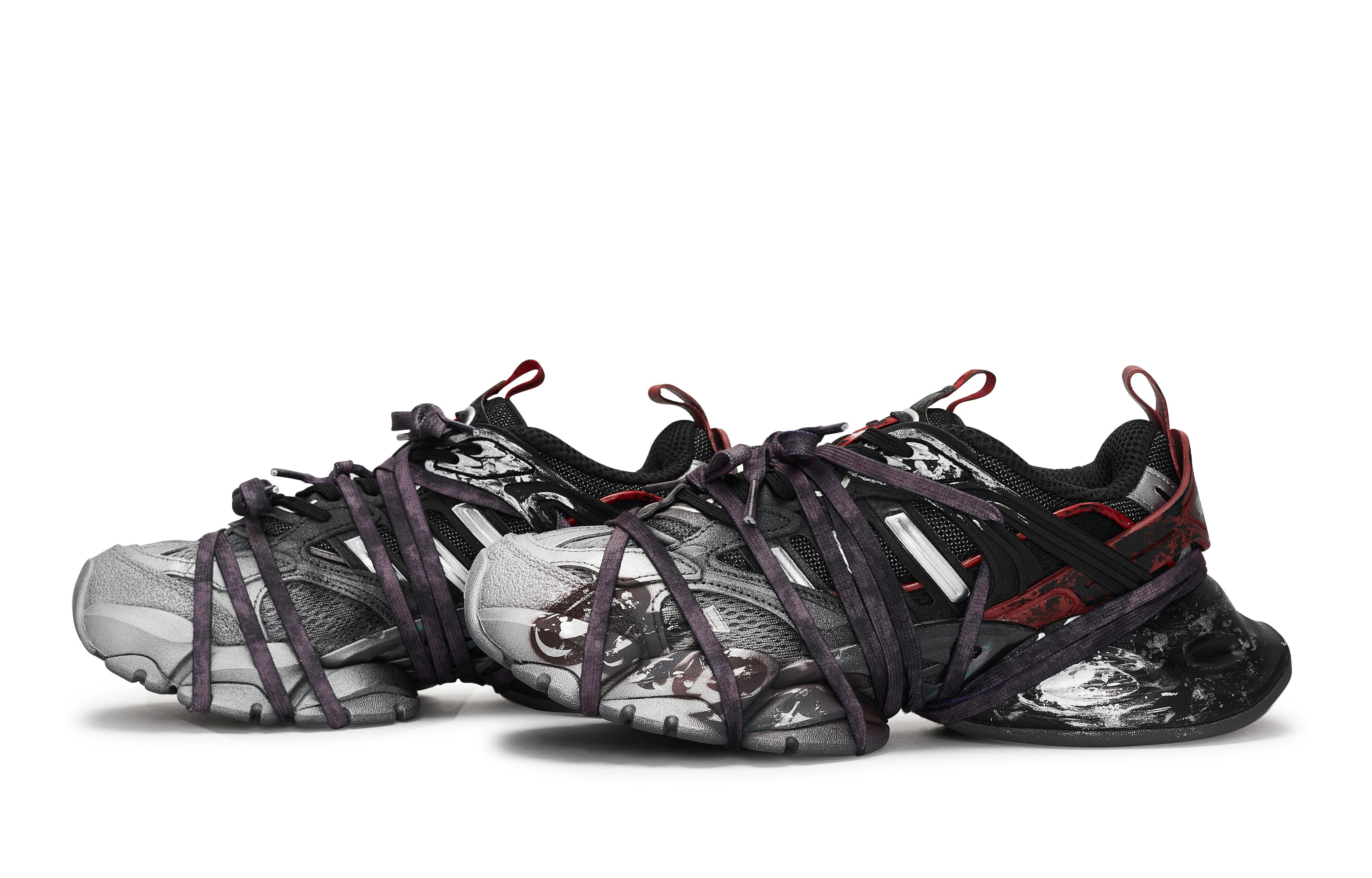 Adidas XLG RUNNER DELUXE Slip Resistant Abrasion Resistant Low top Running Shoes Unisex Black Red Silver