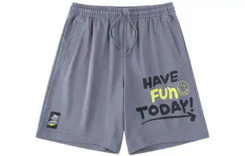Anta x Smileyworld Sports Life Collection Sports Shorts Men's Mist Gray