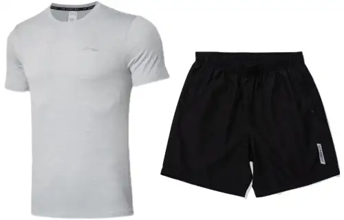 Li Ning Fitness Sets Men's Crew Neck Moderate