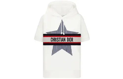 DIOR Quarterly New Products T Shirts Women's White Hooded Moderate