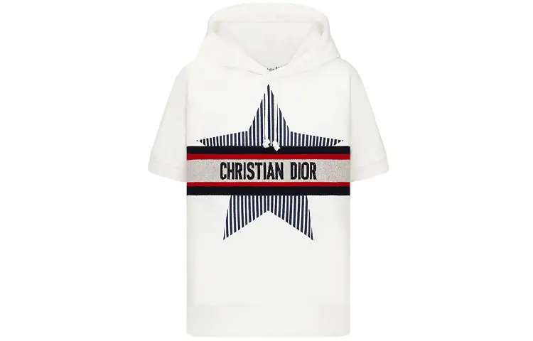 DIOR Quarterly New Products T Shirts Women's White Hooded Moderate