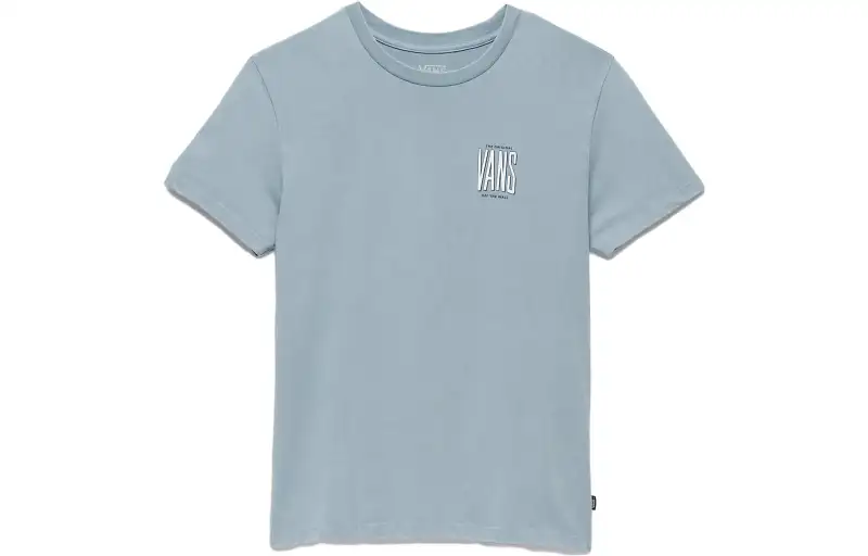 Vans TALL TYPE MOUNTAIN T Shirts Women's Blue Crew Neck Moderate Straight Fit