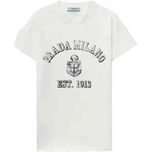 Prada Logo Printed Short Sleeved T-Shirt