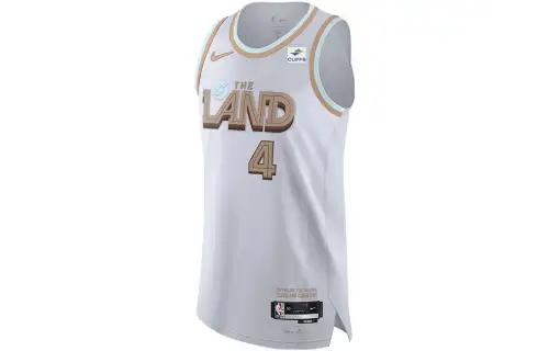 Nike Alphanumeric printed sleeveless basketball vest au player version 22-22 city version Mobri Cavaliers No. 4 men's white
