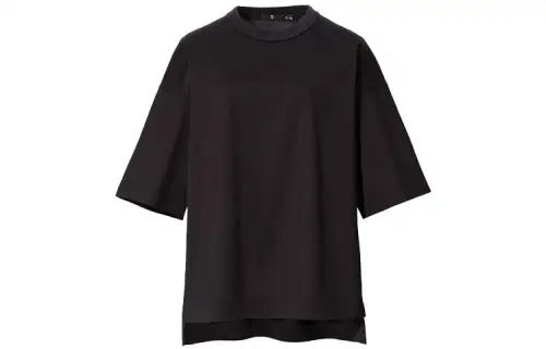 UNIQLO X Jil Sander Women'ss Oversized Half Sleeve T shirt Black