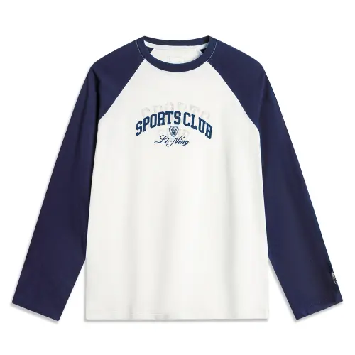 Li Ning Sports Life Collection T Shirt Women's Ivory/Sailor Blue