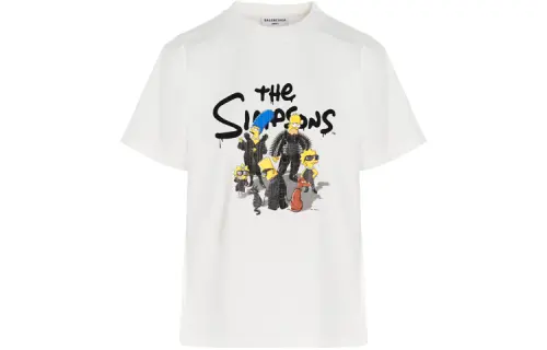 Balenciaga X The Simpsons Women'ss Small Fit T Shirt White