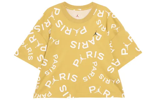Jordan Drop Shoulder Sleeve T Shirt Women's Gold