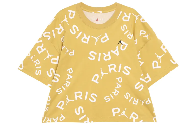 Jordan Drop Shoulder Sleeve T Shirt Women's Gold