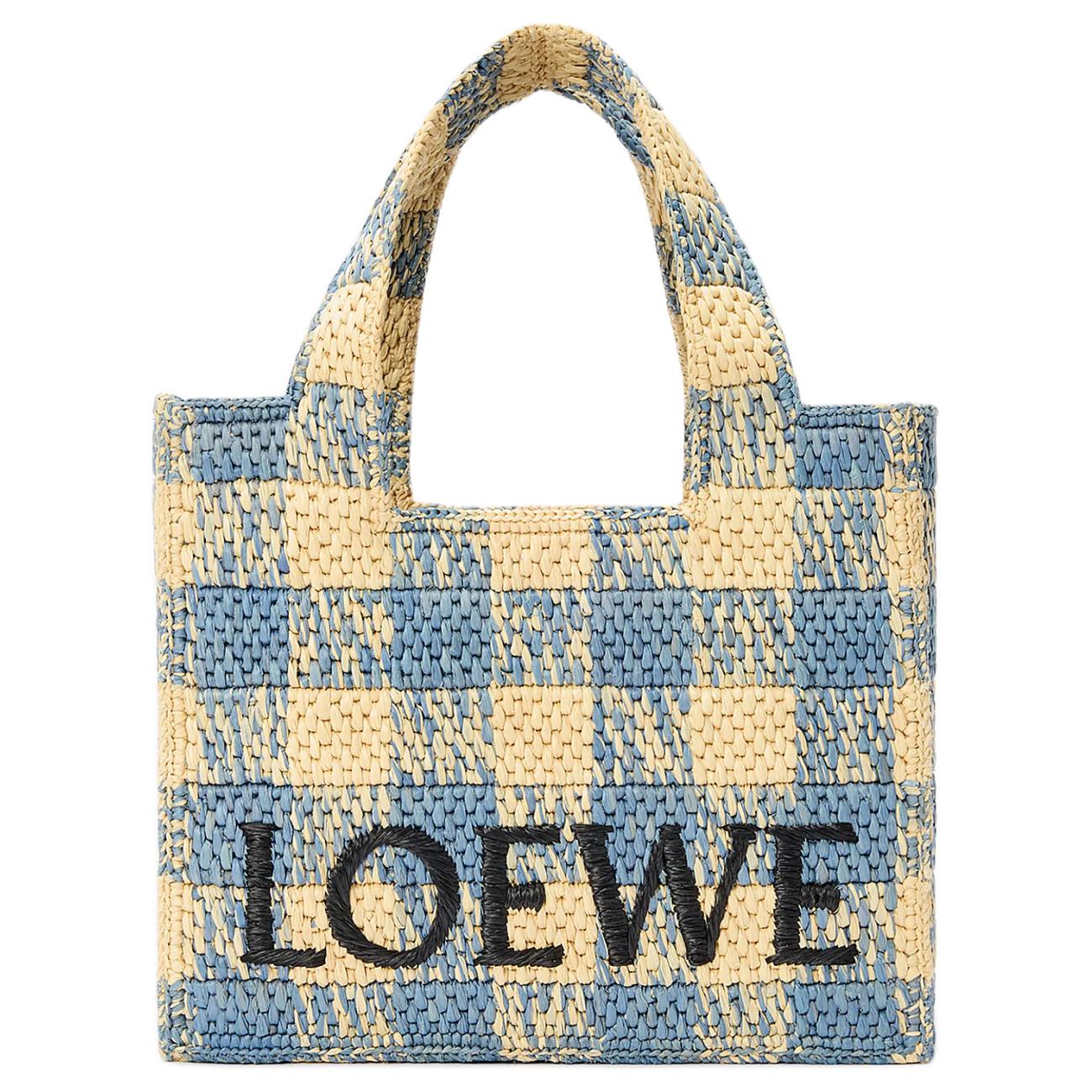 Женская сумка LOEWE Font Tote (сине-желтая)