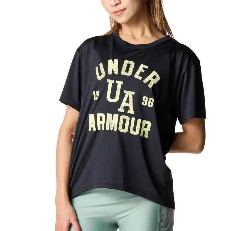 Under Armour Tech Drop Shoulder Sleeve T Shirt Women's Black