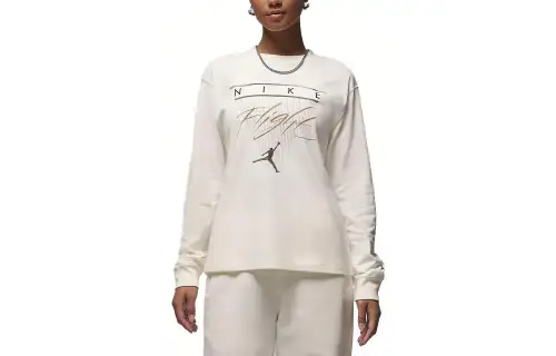 Jordan Drop Shoulder Sleeve T Shirt Women's Ivory