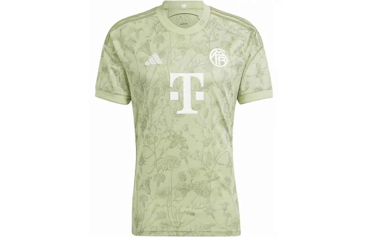 Adidas FC Bayern Soccer Jerseys Men's Light Green Moderate Straight Fit