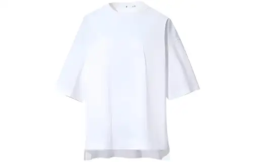 UNIQLO X Jil Sander Women'ss Oversized Half Sleeve T shirt White