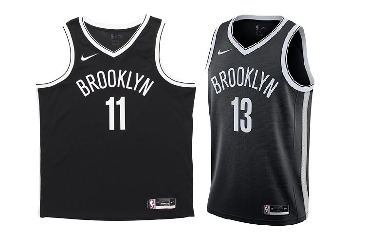 Nike NBA SW Fan Edition 20th Season Brooklyn Nets Harden No. 13 Irving No. 11 Letter Print Sports Basketball Vest Basketball Suit Men's Black