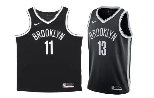 Nike NBA SW Fan Edition 20th Season Brooklyn Nets Harden No. 13 Irving No. 11 Letter Print Sports Basketball Vest Basketball Suit Men's Black