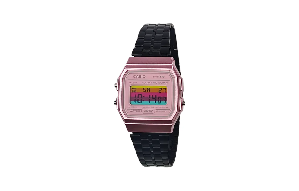 CASIO Custom Collection Quartz Movement Stainless Steel Strap Watch Women's Watch Pink Watch Dial