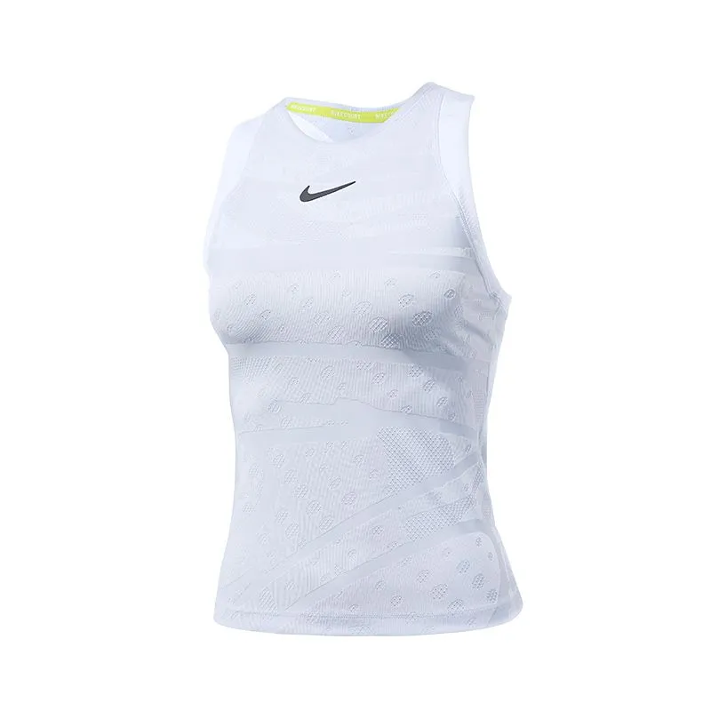 Nike Tank Tops Women's White Crew Neck Moderate