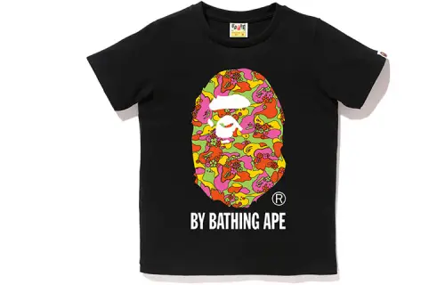 A BATHING APE Head Series T Shirts Women's Crew Neck Moderate Straight Fit