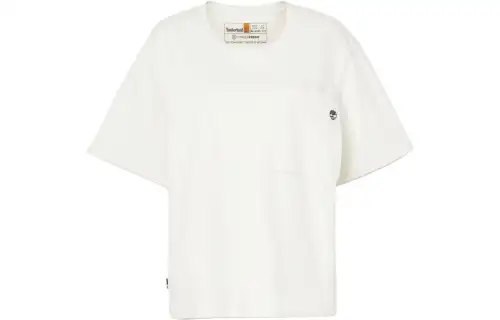 Timberland Drop Shoulder Sleeve T Shirt Women's Vintage White