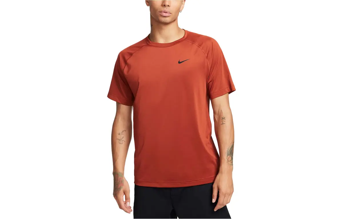 Nike Fitness Clothing Men's Dark Orange Moderate Straight Fit