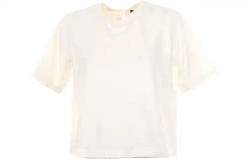 Loro Piana T Shirts Women's White Crew Neck Moderate Straight Fit