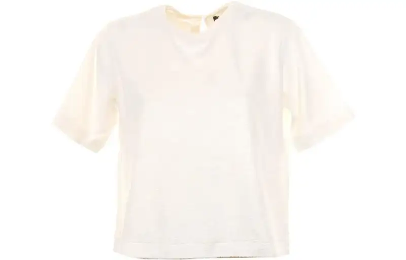 Loro Piana T Shirts Women's White Crew Neck Moderate Straight Fit