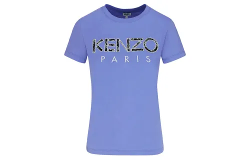 KENZO T Shirts Women's Haze Blue Crew Neck Moderate