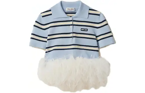 MIU MIU SS23 T Shirt Women's Light Blue