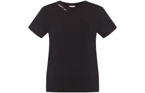 SAINT LAURENT T Shirts Women's Black Crew Neck Moderate Straight Fit