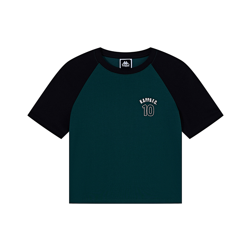 Женская футболка Kappa 1916 Raglan (зеленая)