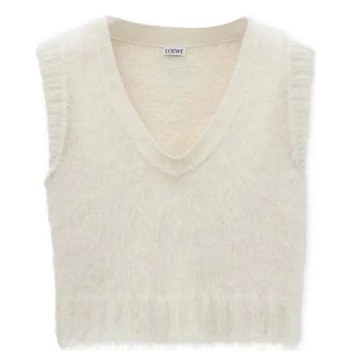 LOEWE Tank Tops Women's White Crew Neck Moderate Other
