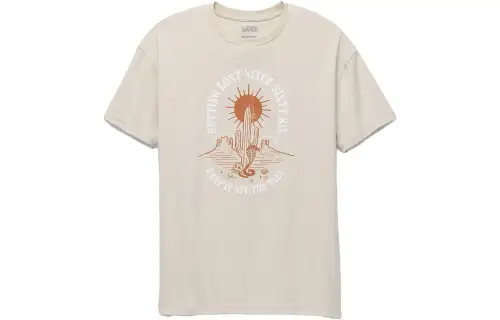 Vans T Shirts Women's Oat Crew Neck Moderate Straight Fit