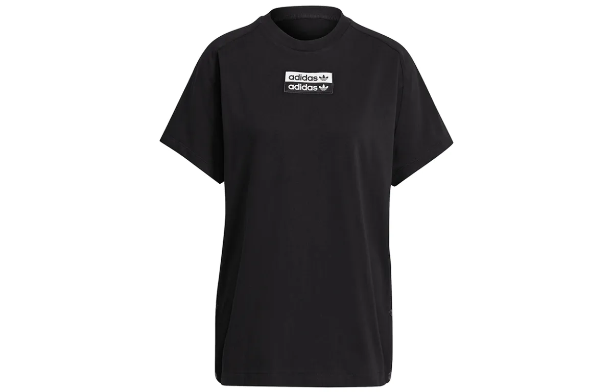 Adidas Originals Set in Sleeve T Shirt Women's Black
