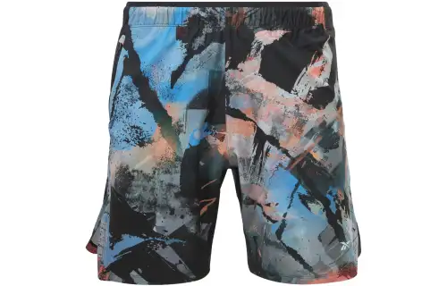 Reebok TS STRENGTH 3.0 AOP Sports Shorts Men's Black Blue