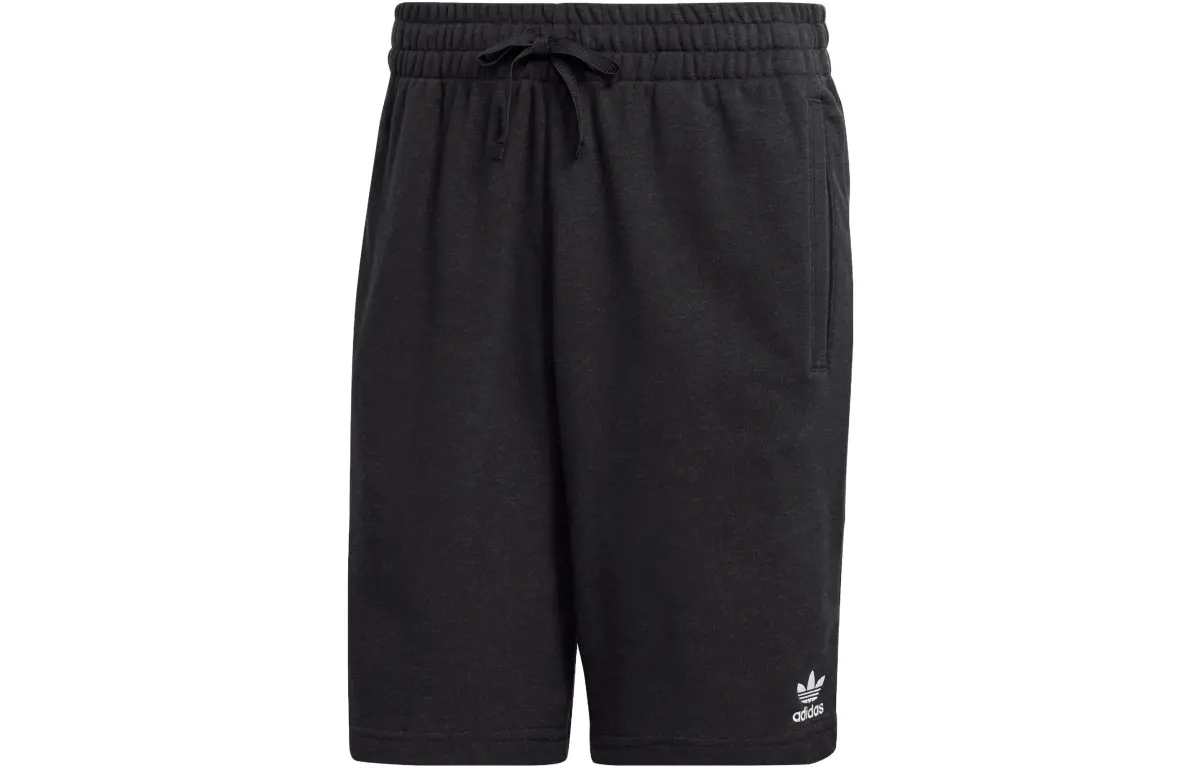 Adidas Originals ESSENTIALS Sports Shorts Men's Black Moderate Straight Fit Pants
