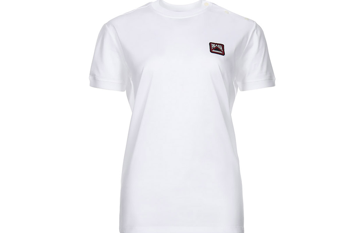 PRADA T Shirts Women's White Crew Neck Moderate