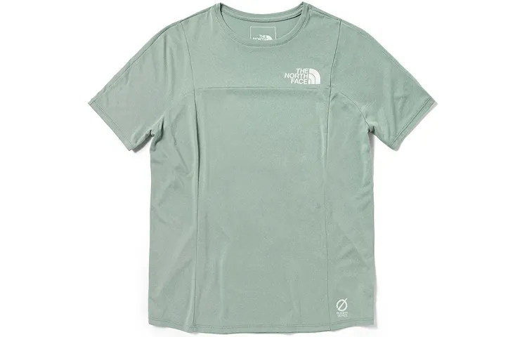 THE NORTH FACE T-Shirts Women's Green Crew Neck Moderate Straight Fit