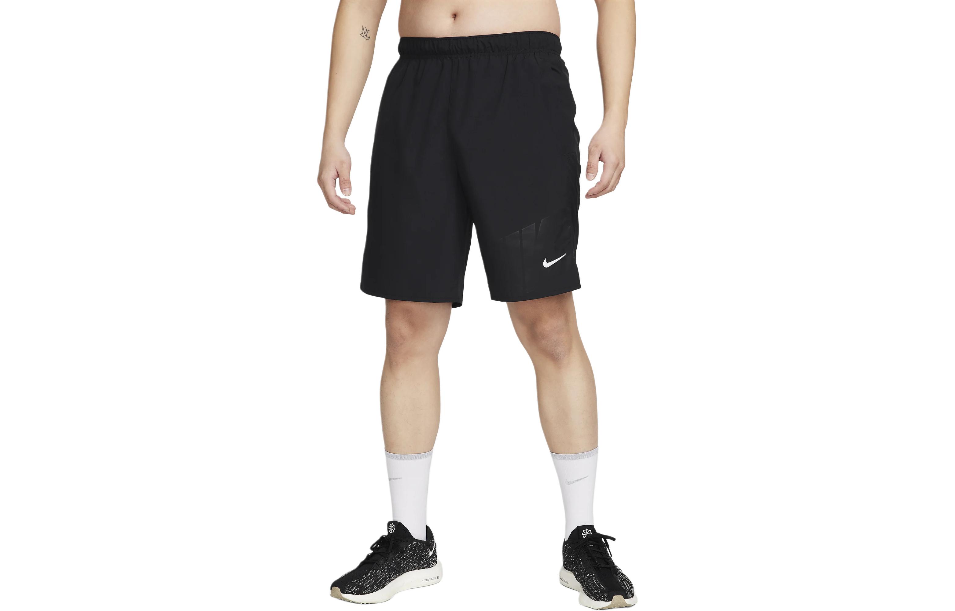 Nike Sports black shorts, with your logo imprint, elastic waist, for running