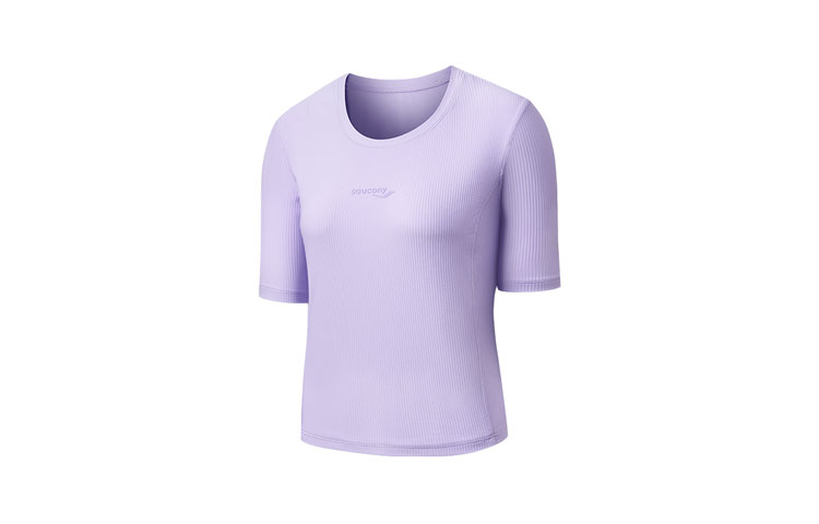 Женские футболка Saucony Saucony Logo T (светло-фиолетовая)