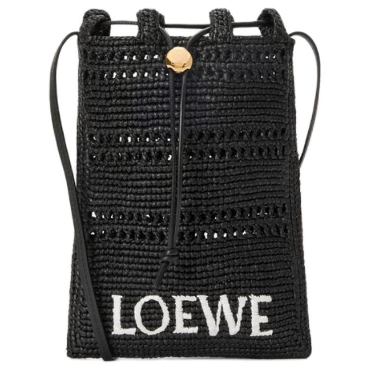 Мужская сумка LOEWE Anagram Pebble (черная)