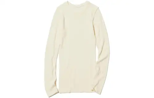 UNIQLO T Shirts Women's Shell Yellow Crew Neck Moderate Other