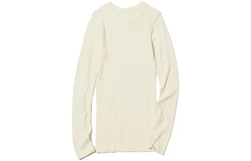UNIQLO T Shirts Women's Shell Yellow Crew Neck Moderate Other