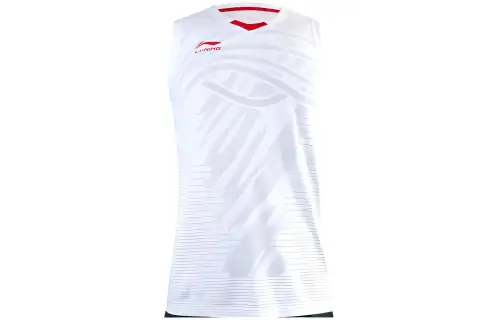 Li Ning, sports quick dry volleyball T-shirt for training, white uniform, custom-made