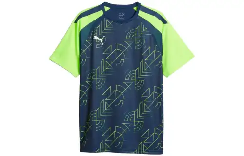 PUMA Soccer Jerseys Men's Green Moderate Straight Fit